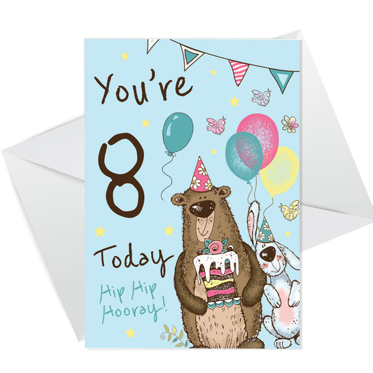 Youre 8 Today Birthday Card Seventh Birthday Card For Son