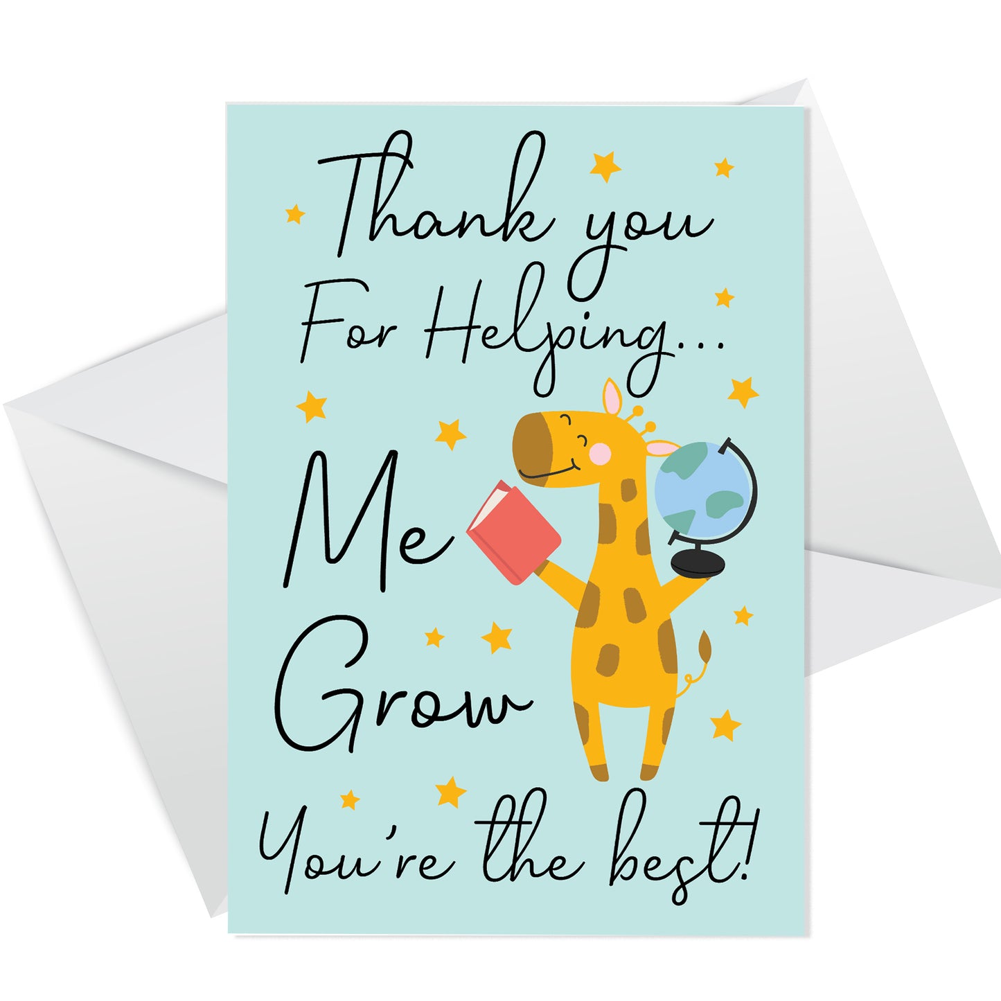 Teacher Thank You Cards A6 Greeting Card With Envelope