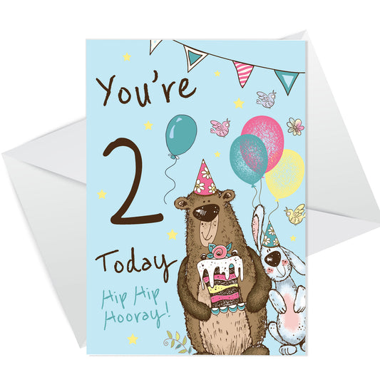 Youre 2 Today Birthday Card Second Birthday Card For Son