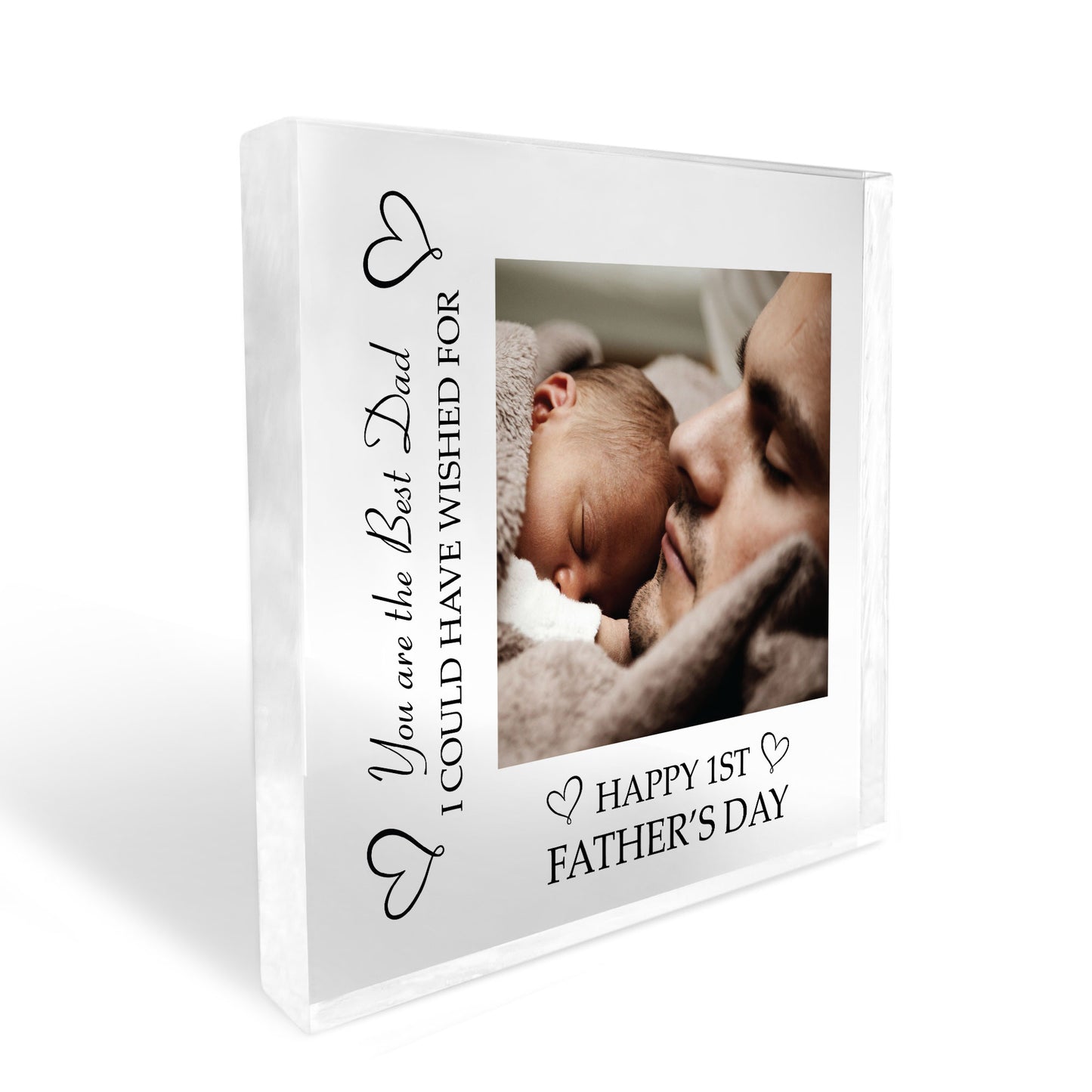 Fathers Day Gift For Dad Beautiful Personalised Photo Block