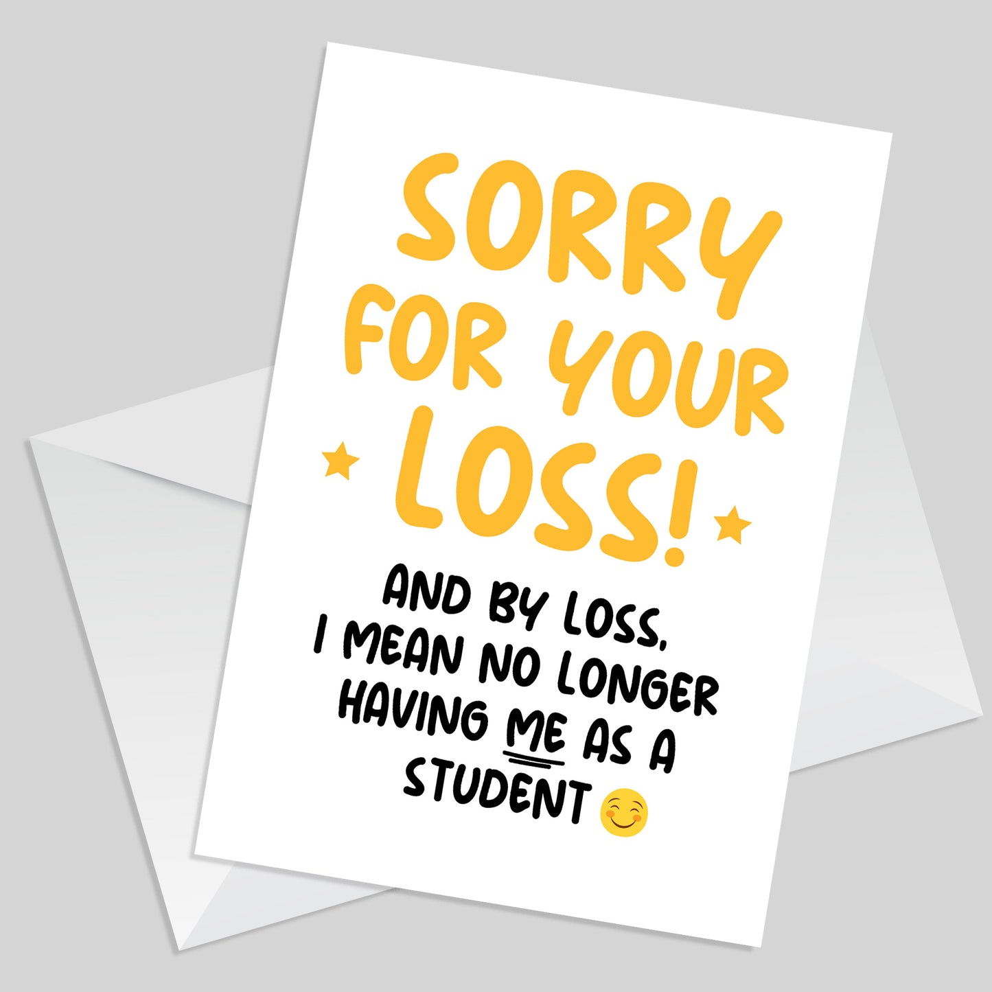 Funny Leaving School Nursery Card For Teacher Goodbye Card