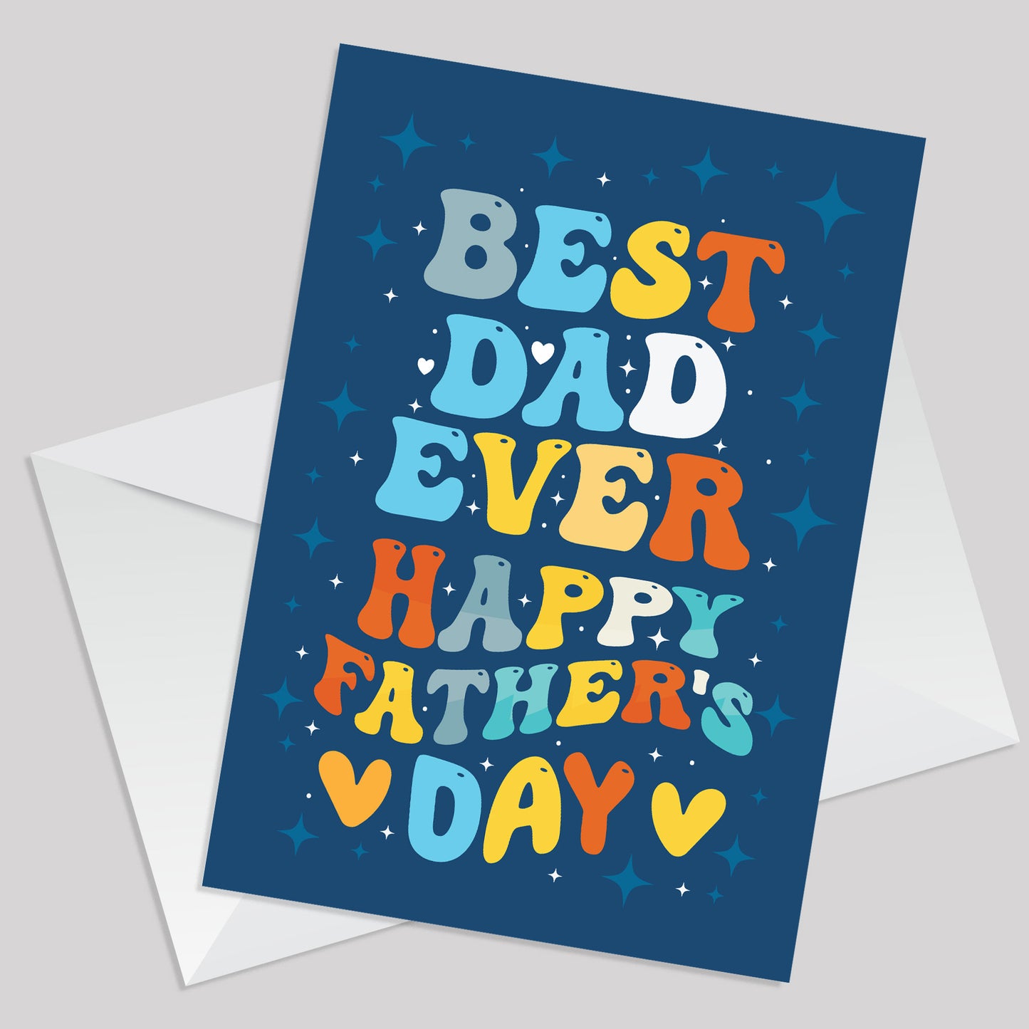 BEST DAD EVER Fathers Day Cards Greetings Card With Envelope Dad