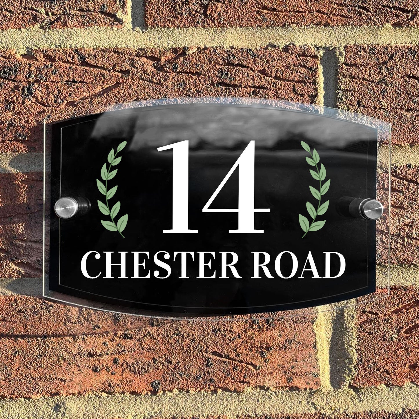 Contemporary House Sign Modern Personalised Door Number Plaque
