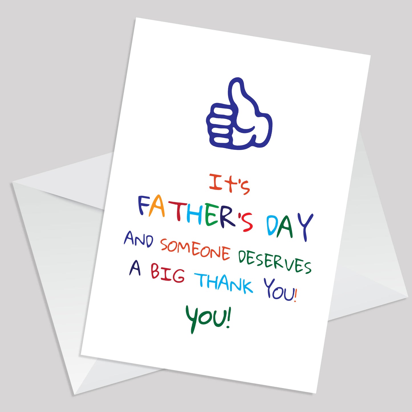 BIG THANK YOU Fathers Day Cards for Dad Card from Son Daughter