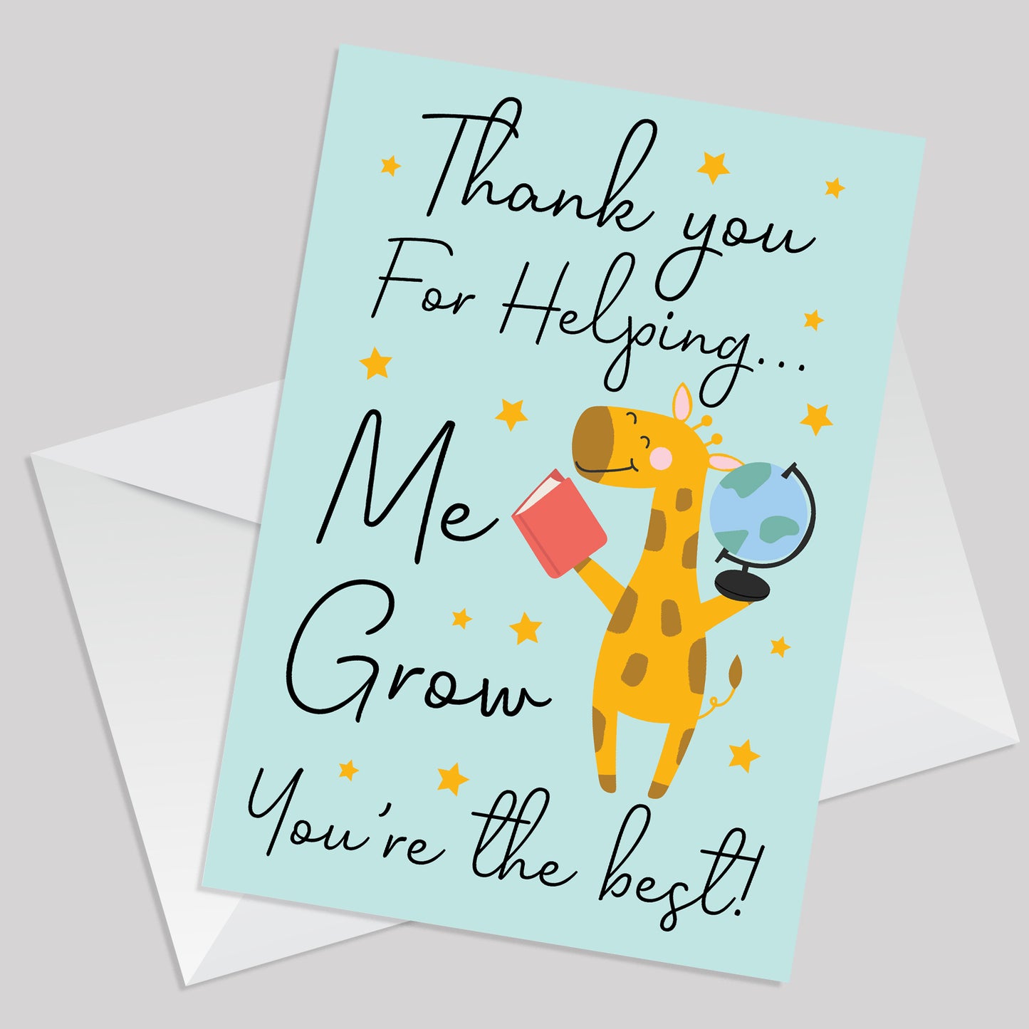 Teacher Thank You Cards A6 Greeting Card With Envelope