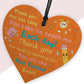 Gift for Best Teacher Wooden Hanging Heart Teaching Assistant