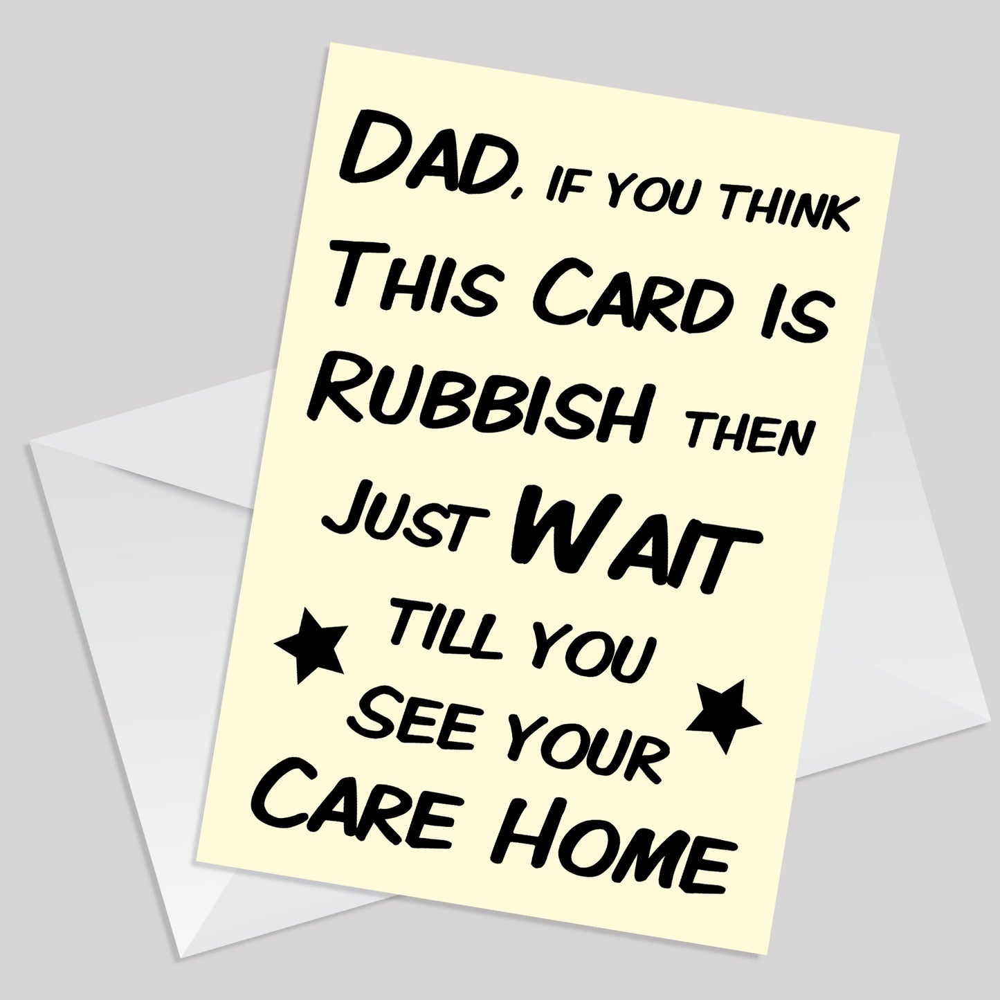 Joke Humour Card For Dad Fathers Day Card With Envelope Rude