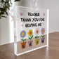 Teacher Appreciation Gifts for Women Men Thank You Acrylic Block