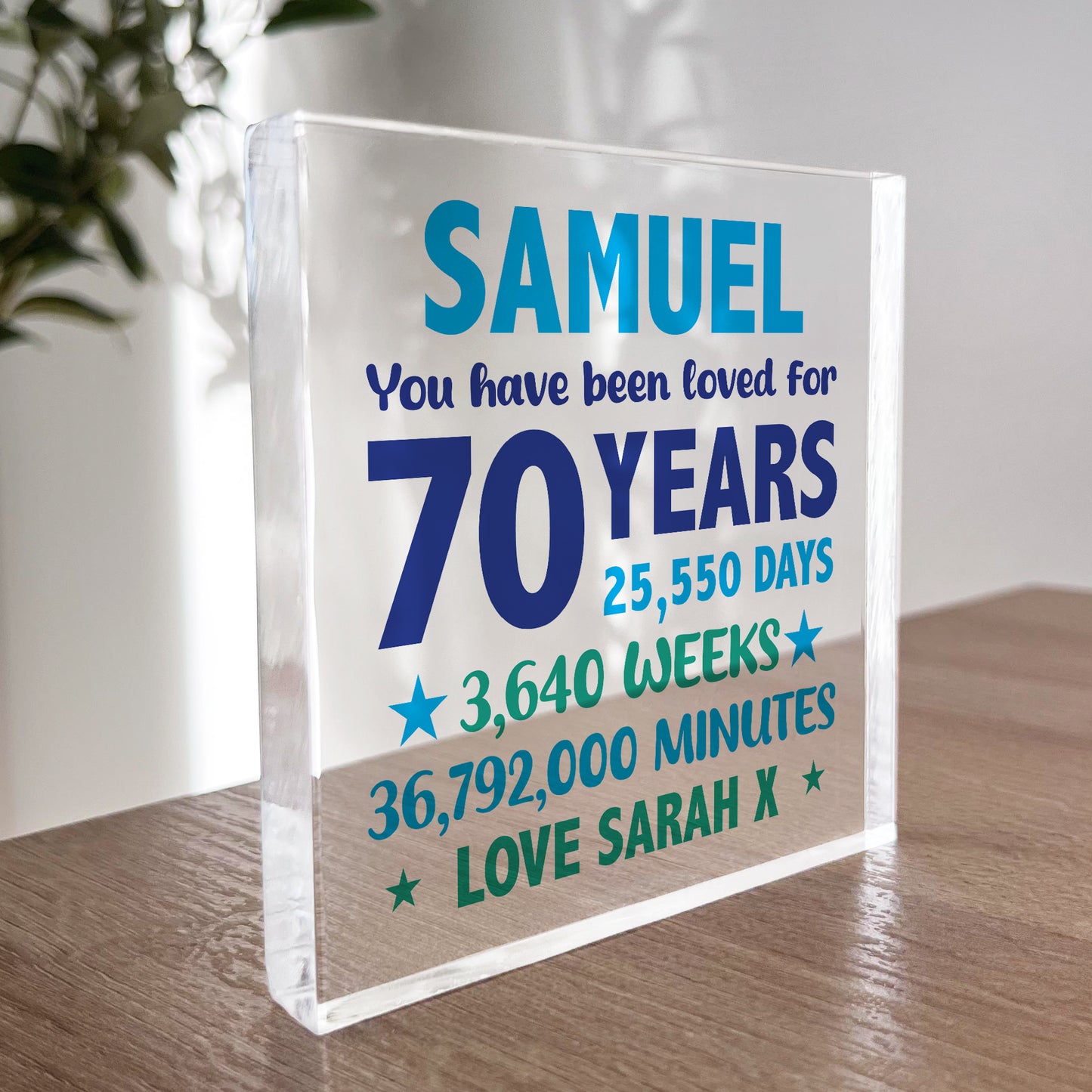 PERSONALISED 70th Birthday Gifts For Him Grandad Dad Uncle