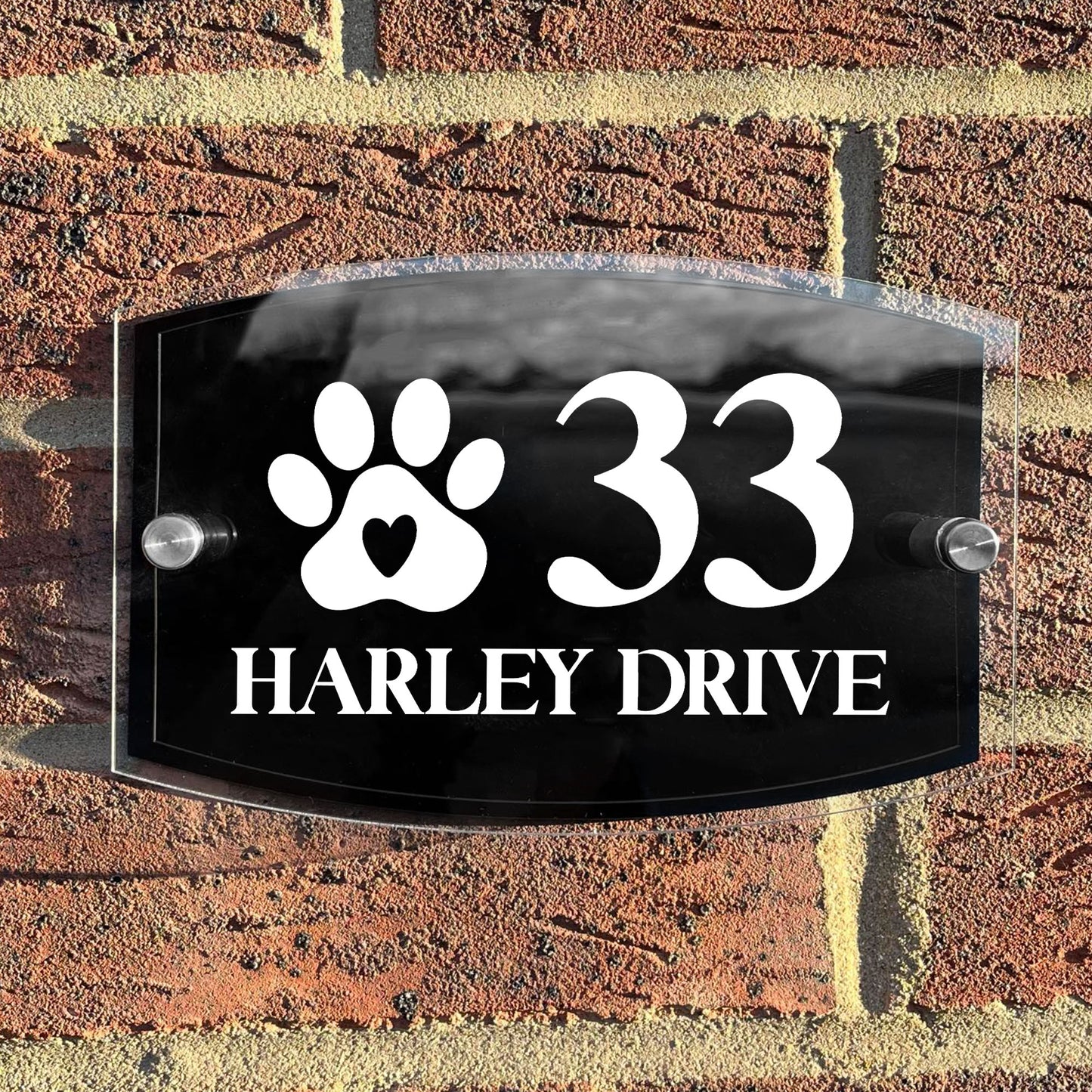 Personalised House Number Plaques Acrylic Door Number Sign