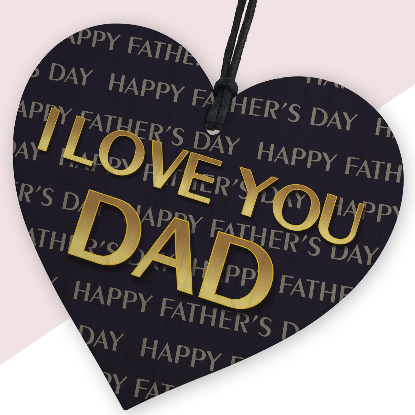 Happy Fathers Day Gift For Dad From Daughter Son Wood Heart Dad