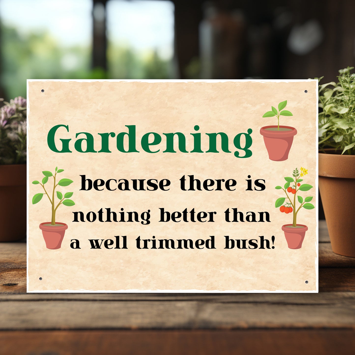 FUNNY Garden Sign For Outdoor Hanging Wall Door Sign Shed Sign