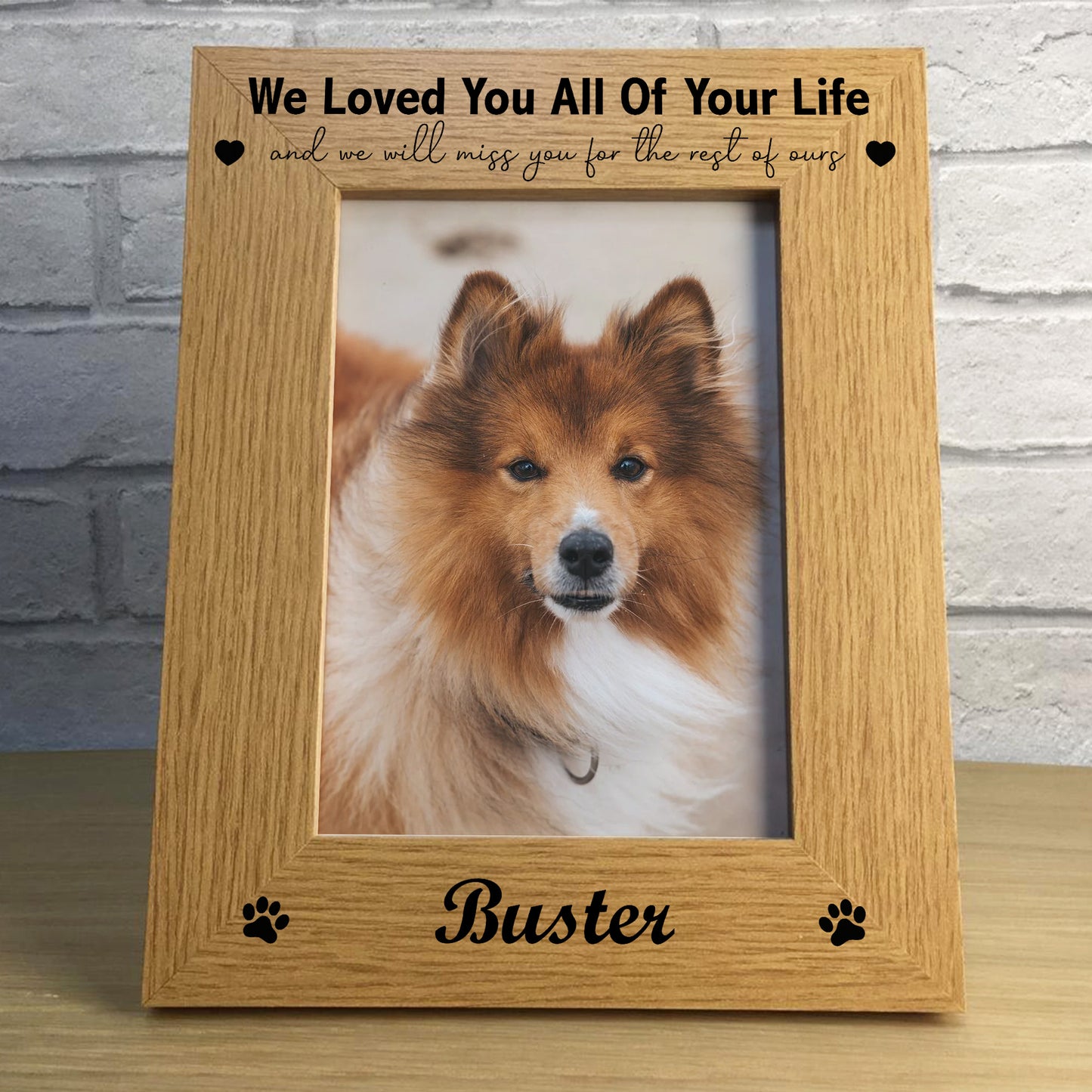 DOG MEMORIAL PHOTO FRAME 7X5 Personalised Memorial Gift For Dog