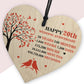 20th Wedding Anniversary Heart Plaque Present For Anniversary