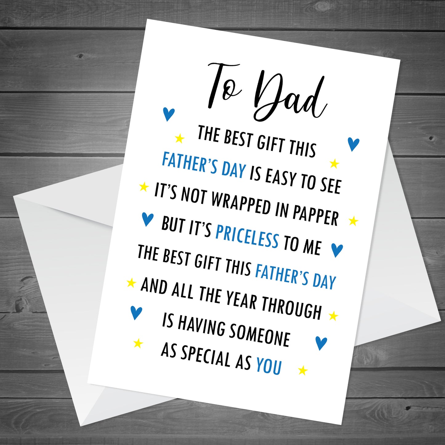 Fathers Day Card For Dad Thank You Card For Dad Fathers Day Card