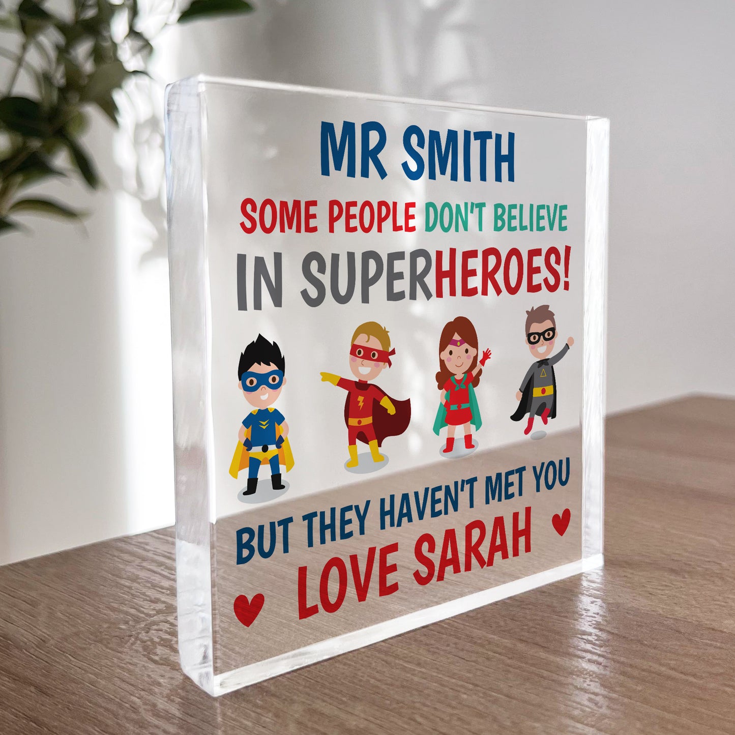 PERSONALISED Teacher Gifts SUPERHERO Gifts For Head Teacher