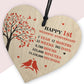 1st Wedding Anniversary Heart Plaque Present For Anniversary