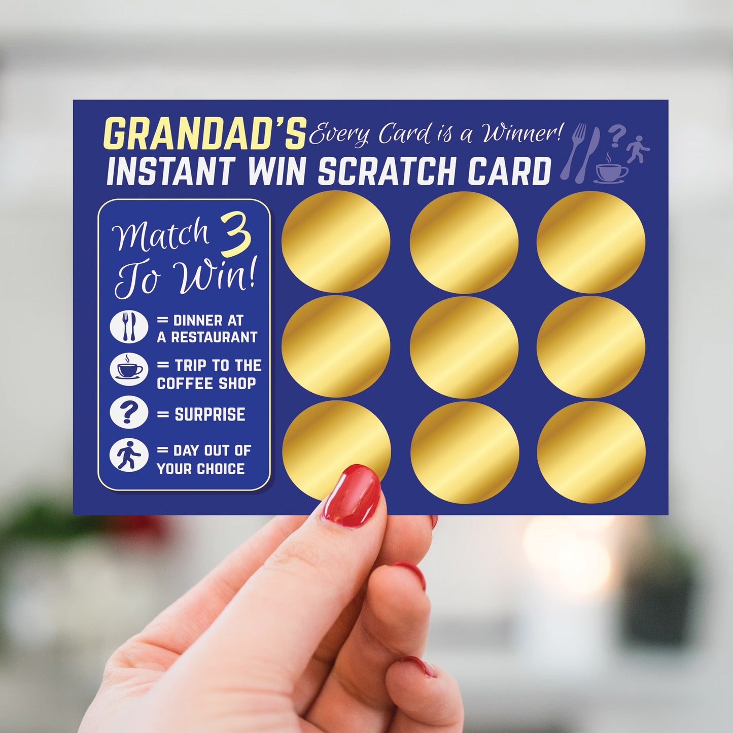 Fathers Day Gift For Grandad Birthday Gifts Novelty Scratch Card