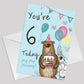 Youre 6 Today Birthday Card Sixth Birthday Card For Grandson Son