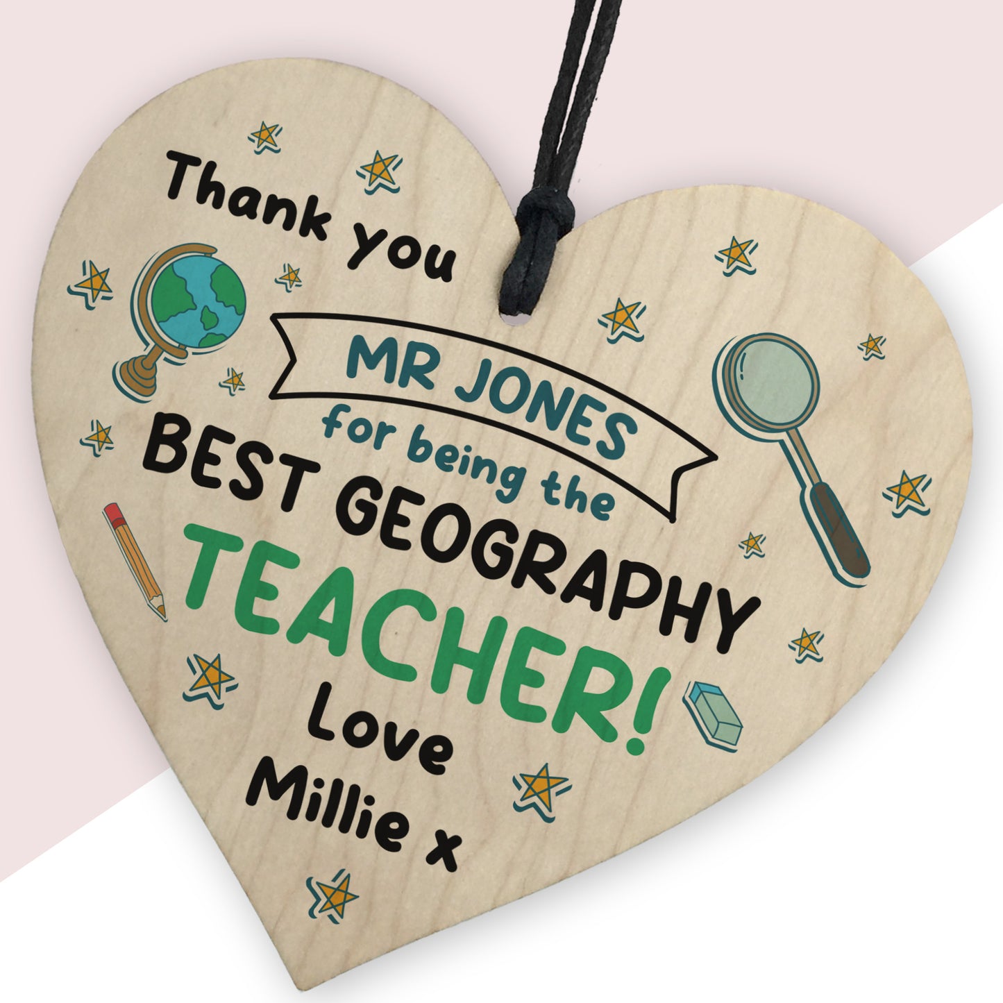 Personalised Gift For Geography Teacher Thank You Gift For Him