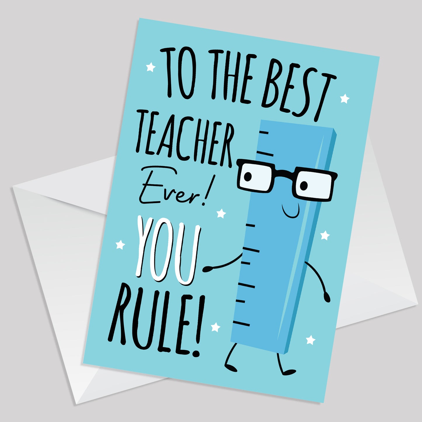 Card For Teacher End Of Year YOU RULE Card For Teacher Nursery