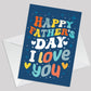 Colourful Fathers Day Card For Dad Daddy Grandad Greetings Card