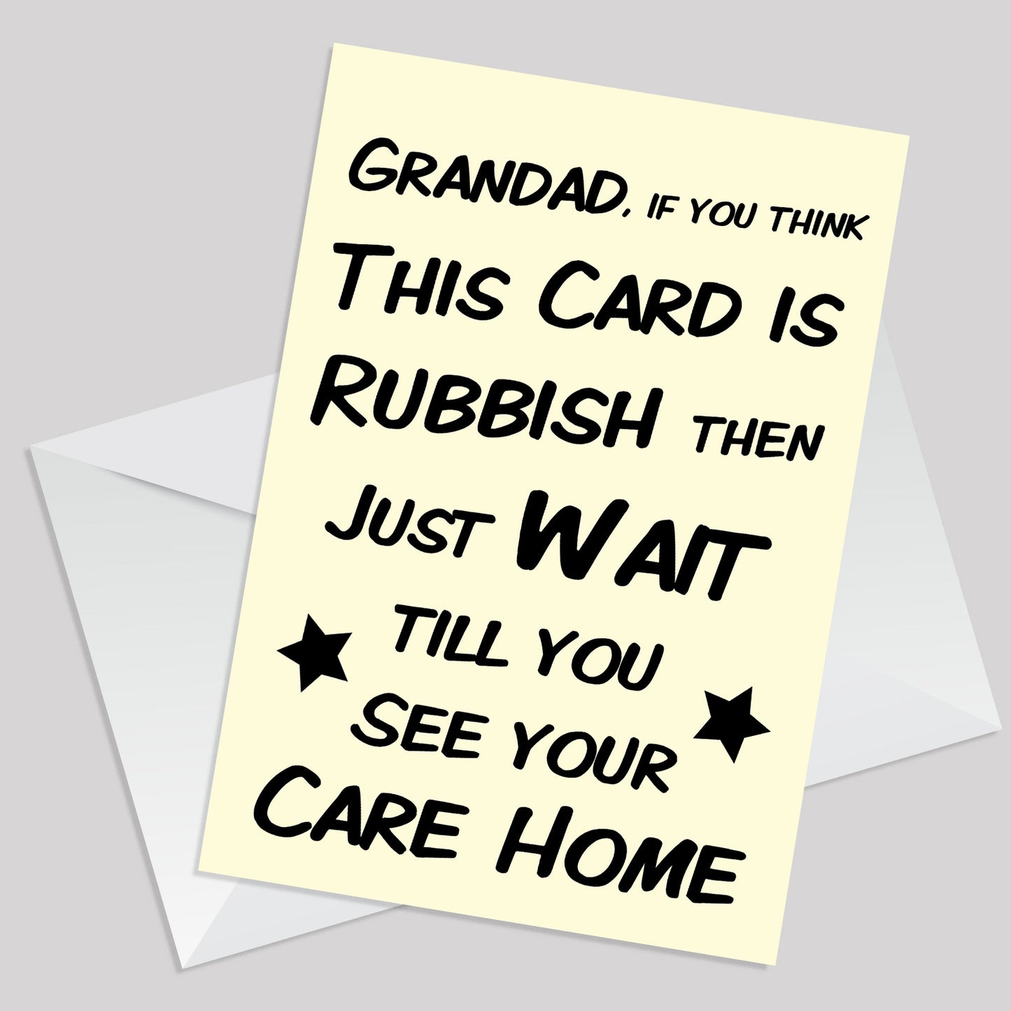 Joke Humour Card For Grandad Fathers Day Card With Envelope