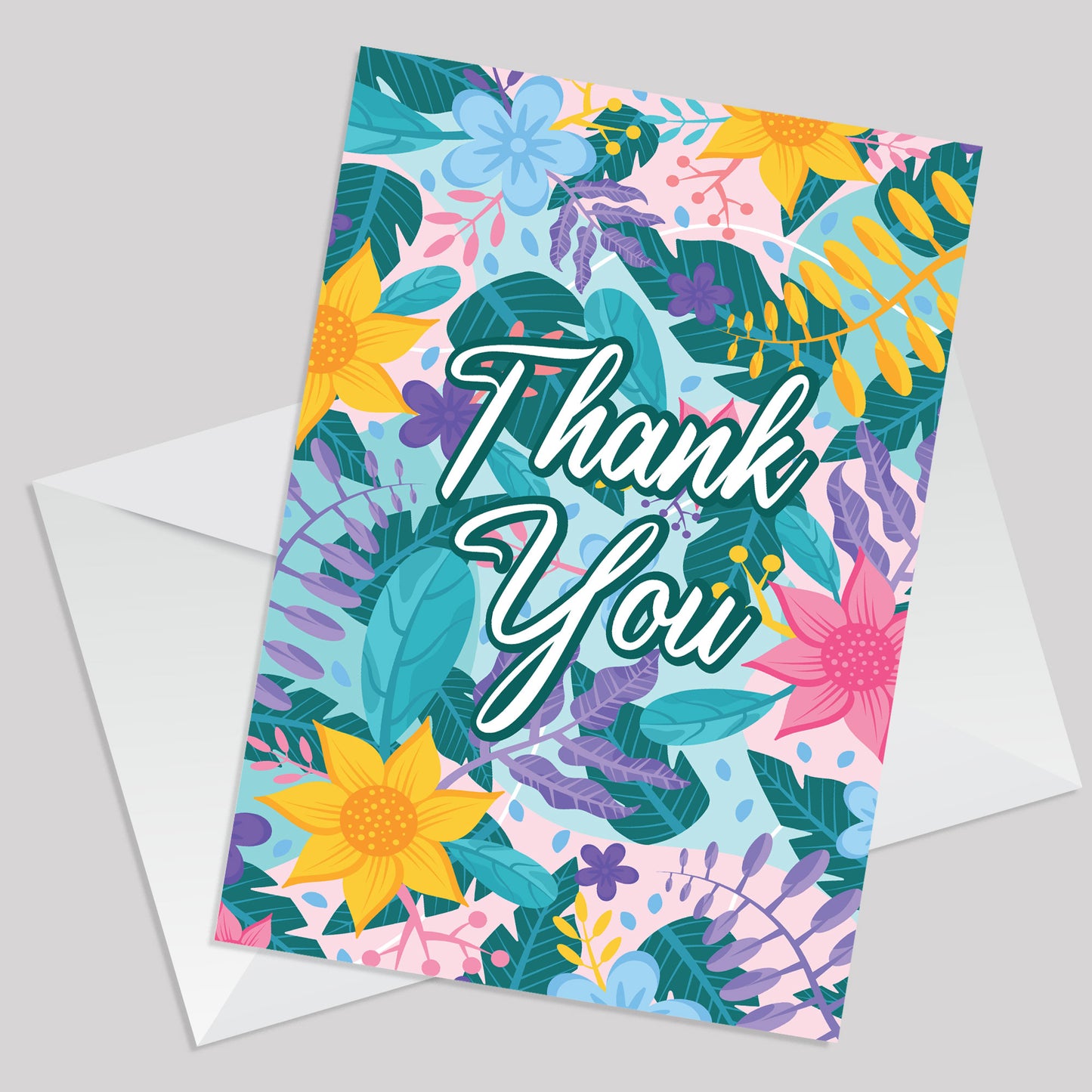 Thank You Card Floral Design Teacher Teaching Assistant Wedding