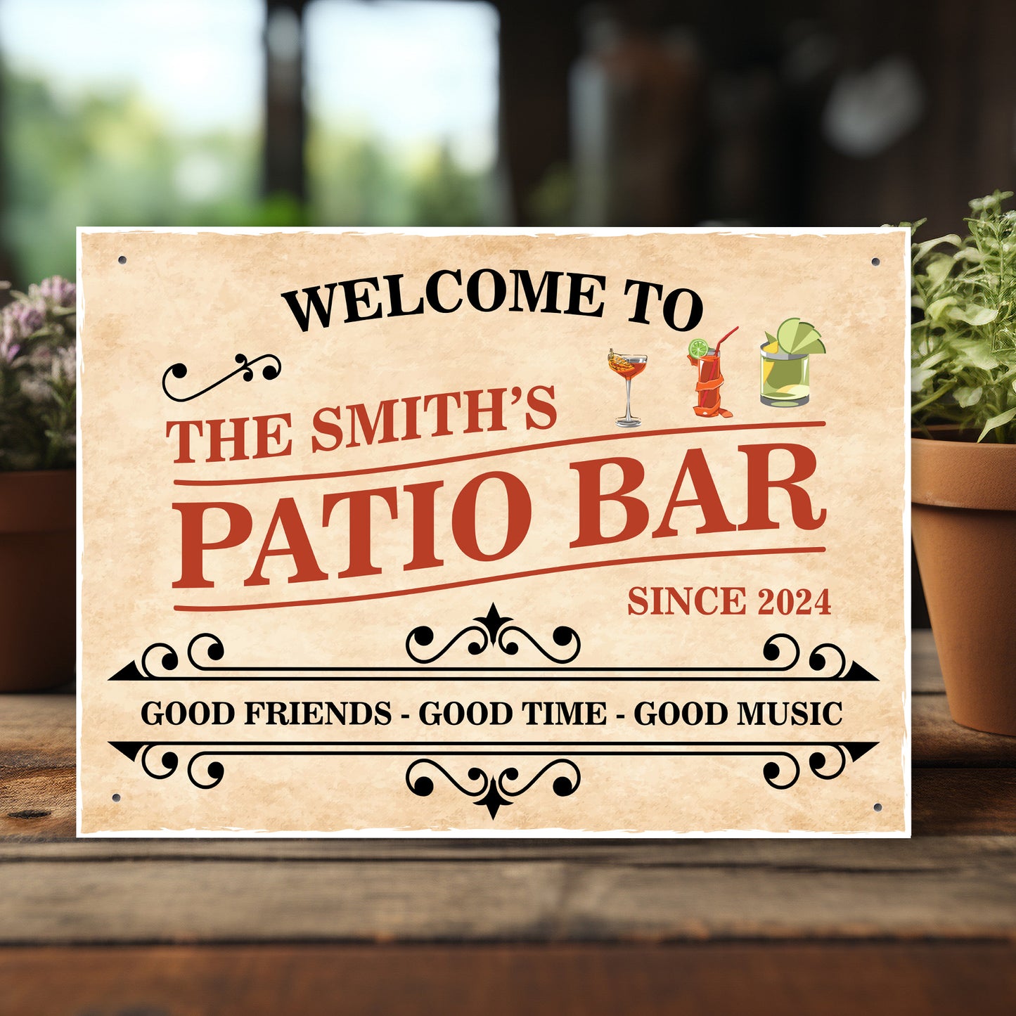 Personalised Sign For Patio Garden Bar Sign Home Bar Signs