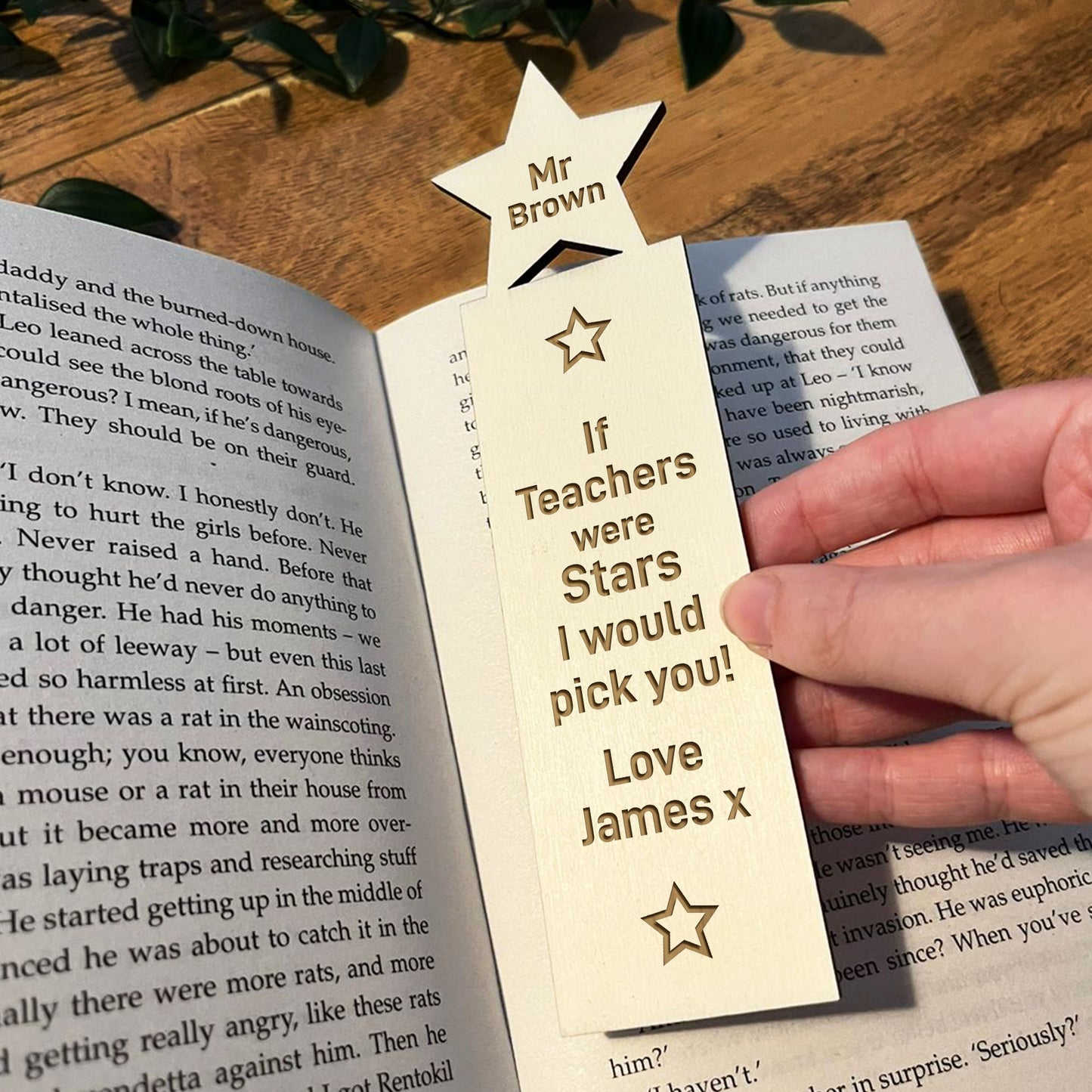 THANK YOU GIFT FOR TEACHER Personalised Bookmark Teacher Gifts