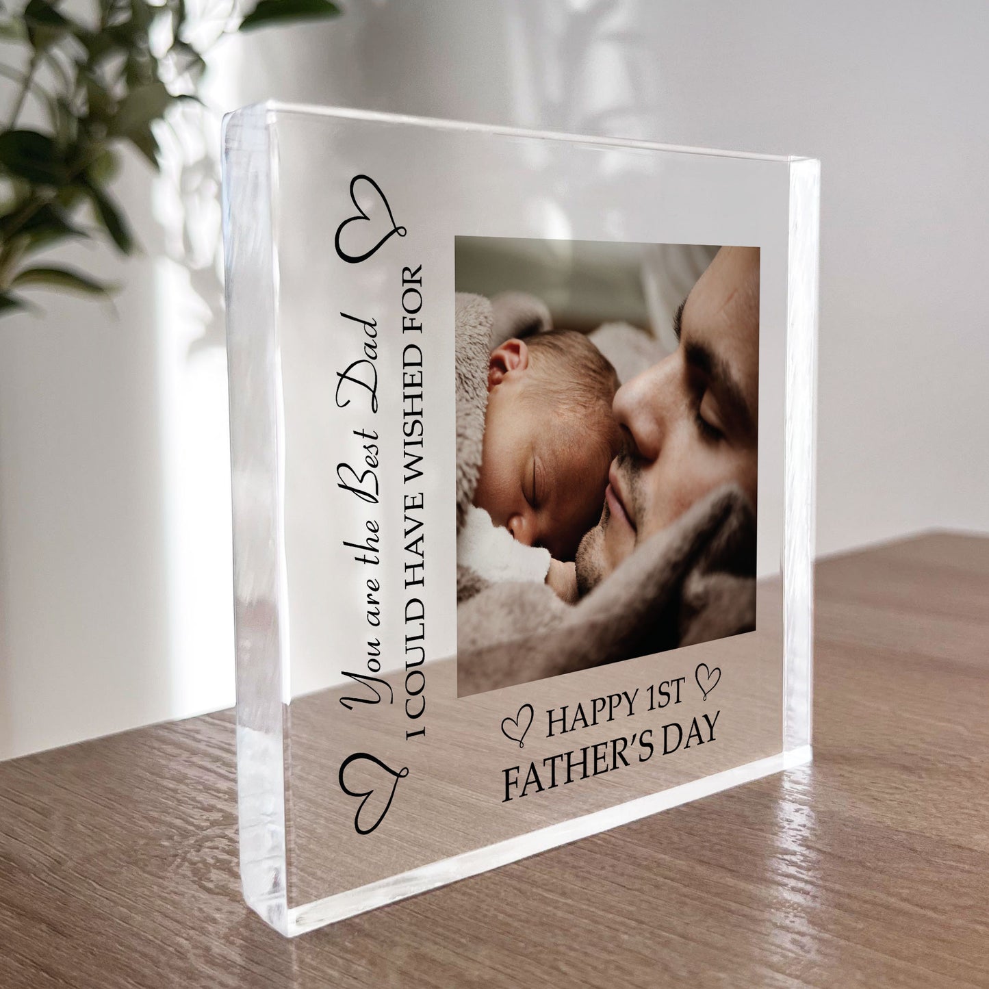 Fathers Day Gift For Dad Beautiful Personalised Photo Block