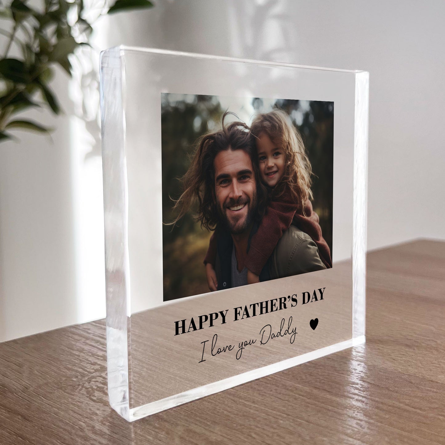 Happy Fathers Day Gift For Dad Daddy Personalised Photo Plaque