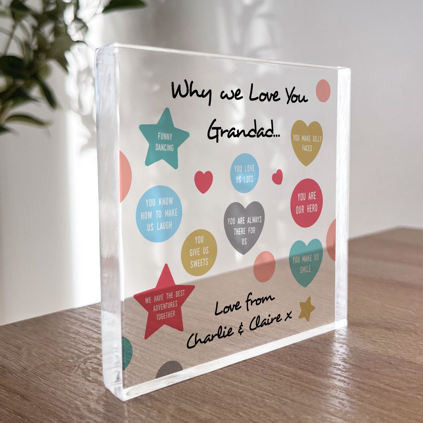 Novelty GRANDAD Gifts Personalised Plaque Grandad Birthday Gift