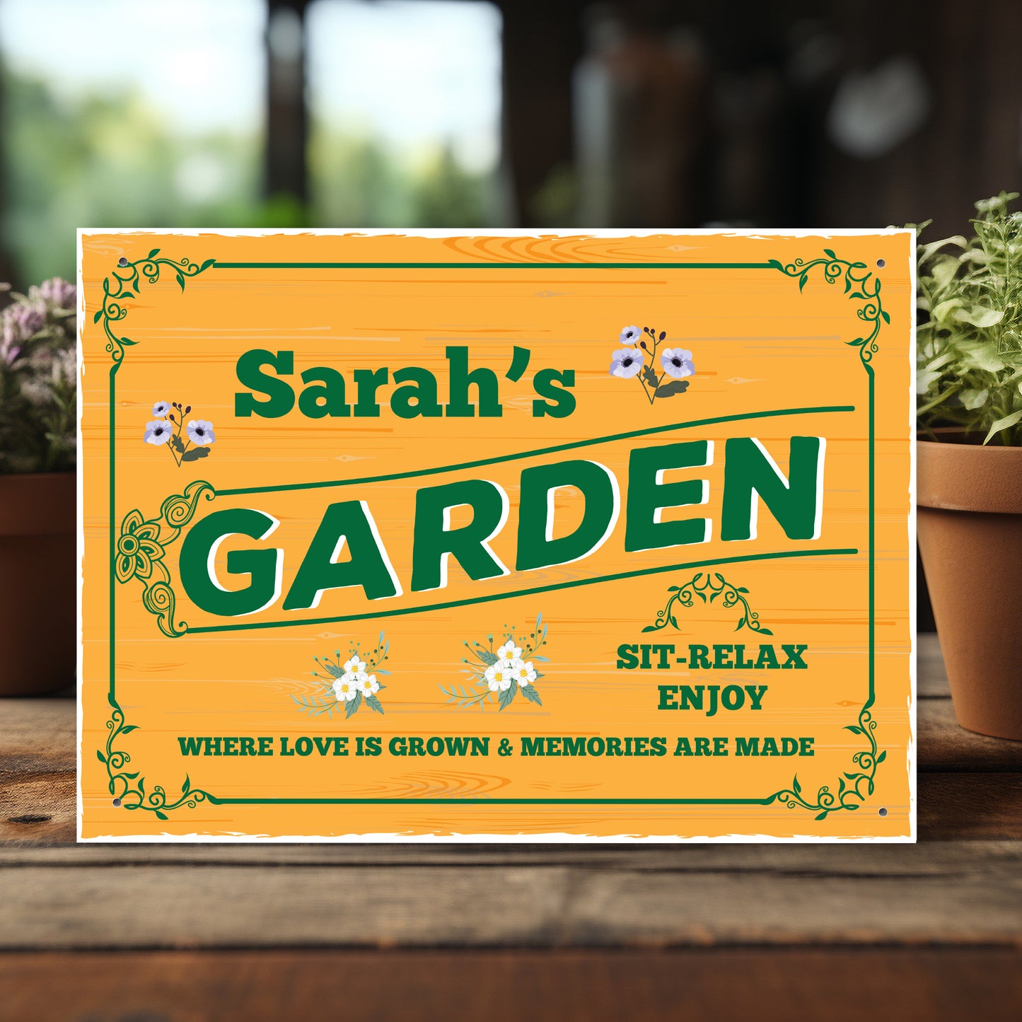 Personalised Garden Wall Sign Garden Sigsn and Plaques Shed Sign