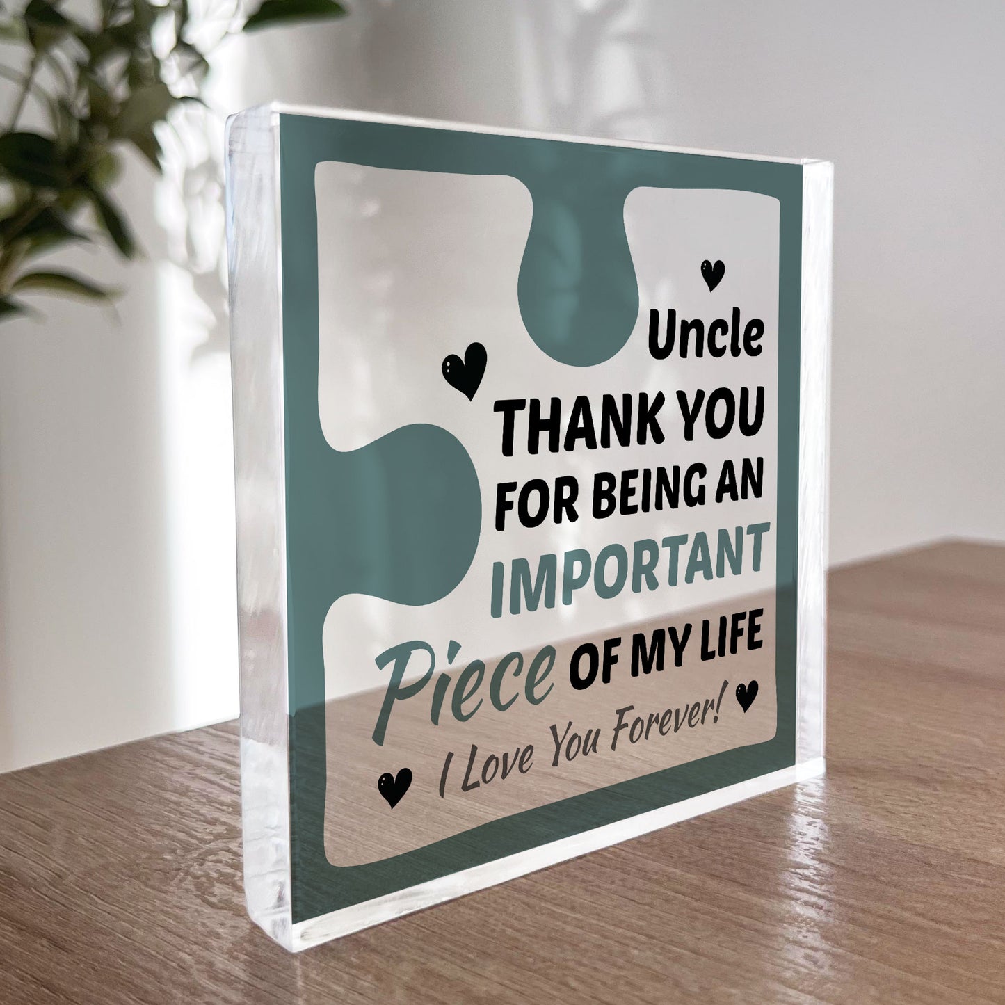 Birthday Gift for UNCLE Acrylic Block Puzzle UNCLE BIRTHDAY GIFT