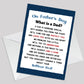 Fathers Day Card, Card for Dad, Dad Greetings Card With Envelope