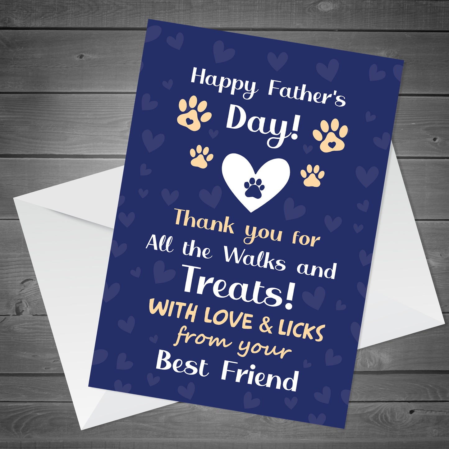 Fathers Day Card From Dog, DOG DAD CARD, Card From Dog