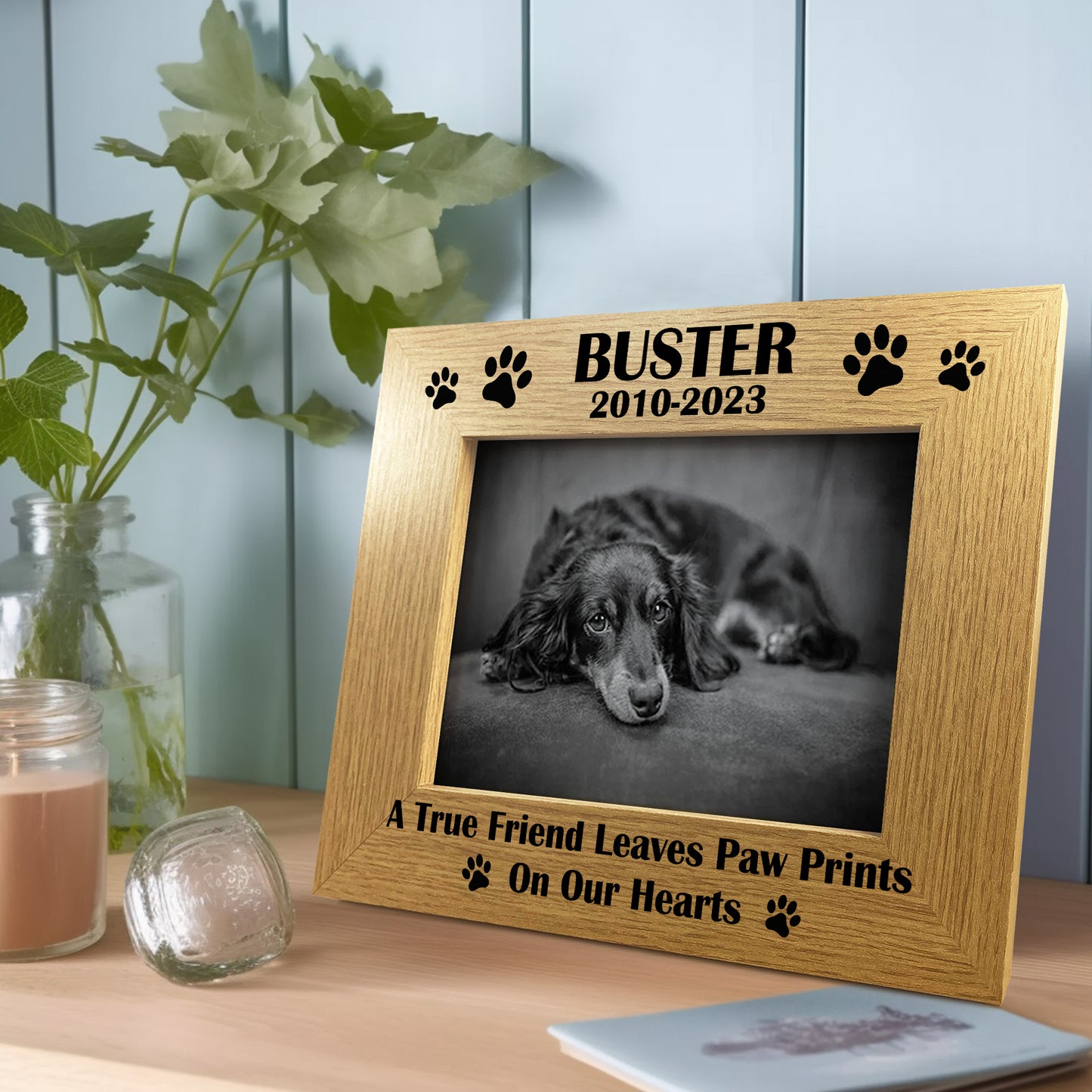 Personalised Pet Memorial Photo Frame Dog Memorial Gifts 7x5