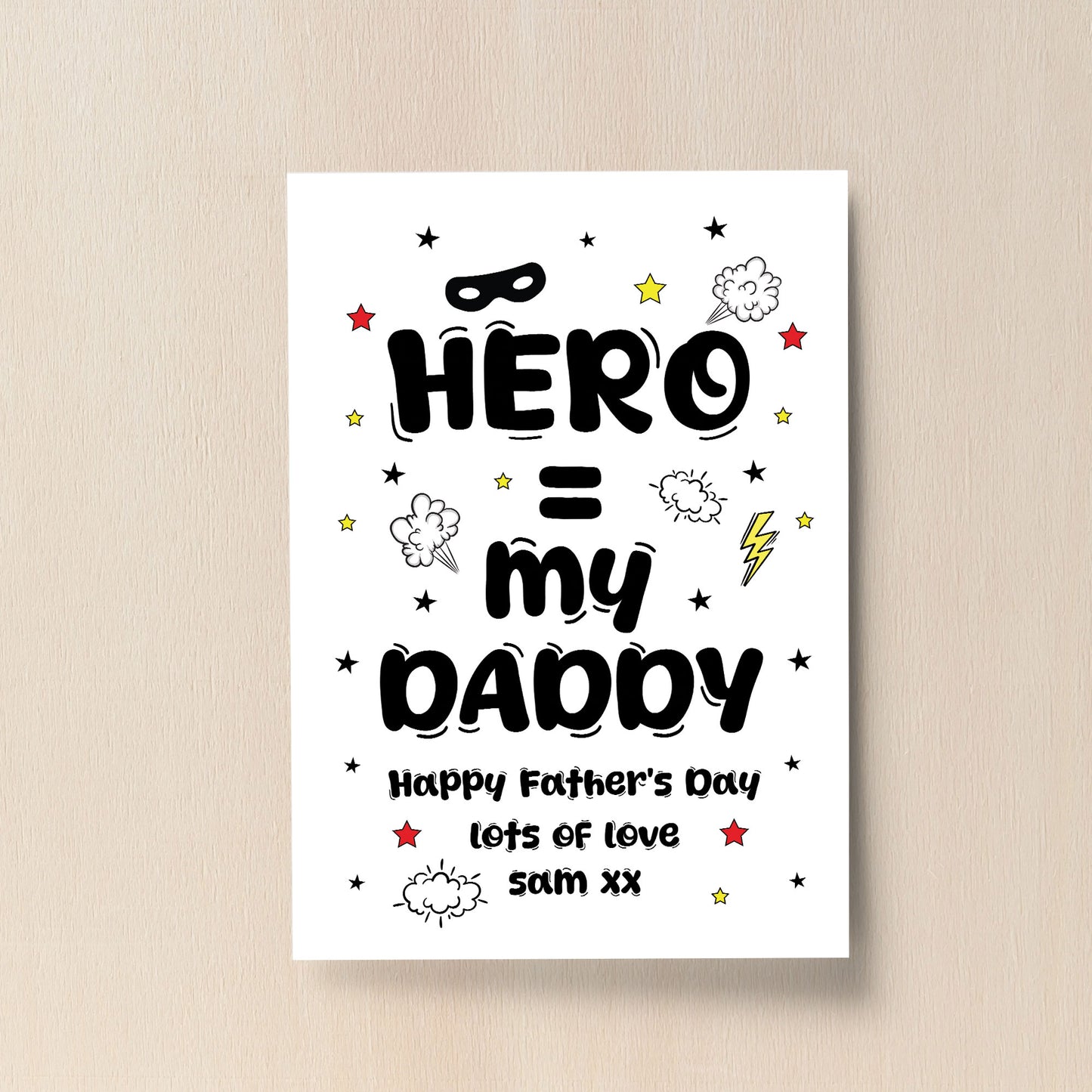 Daddy You are My Hero Personalised Print Fathers Day Gifts