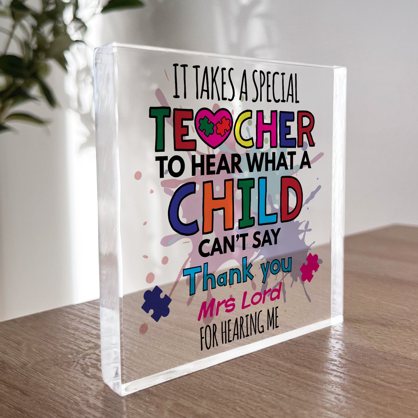 Gift For Special Teacher Thank You Hearing Me Personalised