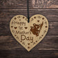 1st Mothers Day Gift For Mummy Wooden Heart Plaque