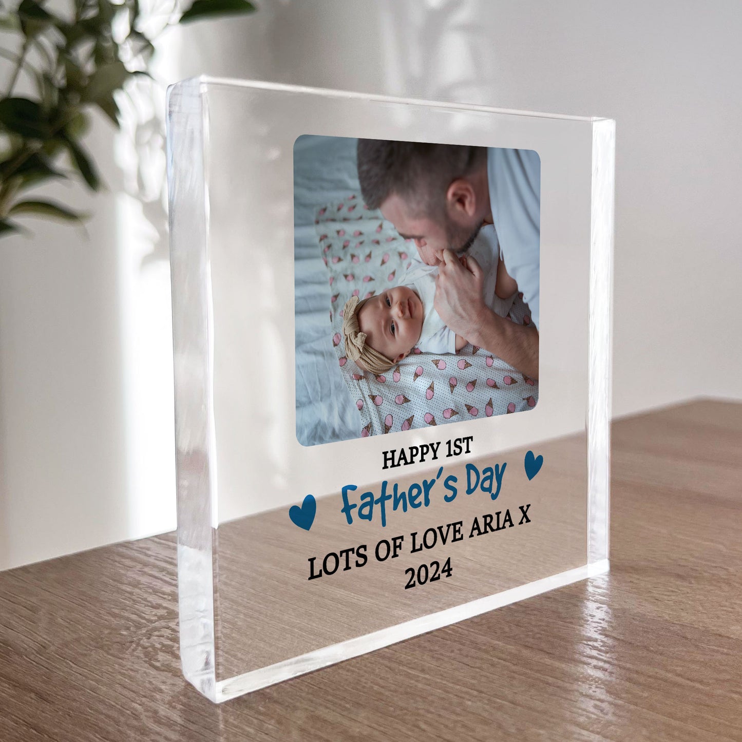 Special 1st Fathers Day Gift For Dad Daddy Personalised Block