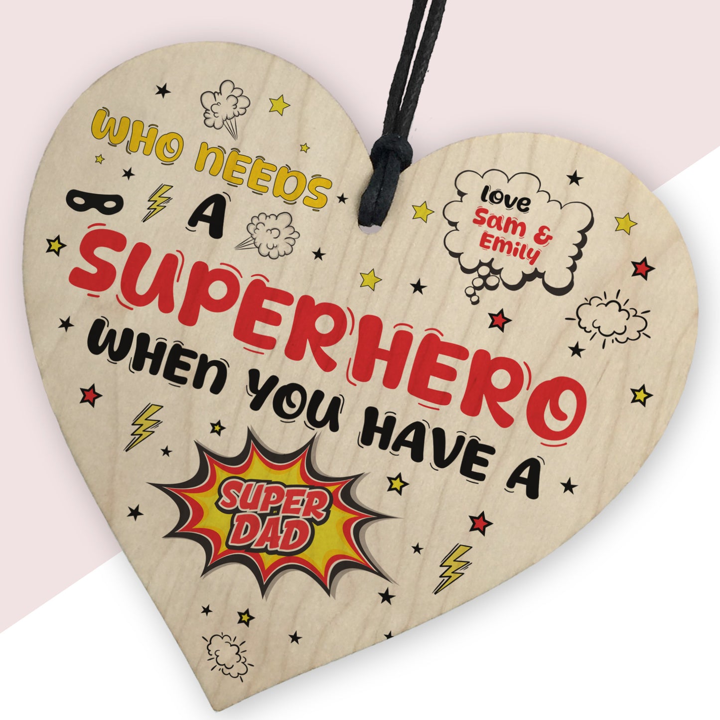 PERSONALISED Daddy Dad Superhero Fathers Day Gifts From Son