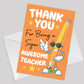 Card For Teacher End Of Year Super Awesome Teacher Thank You