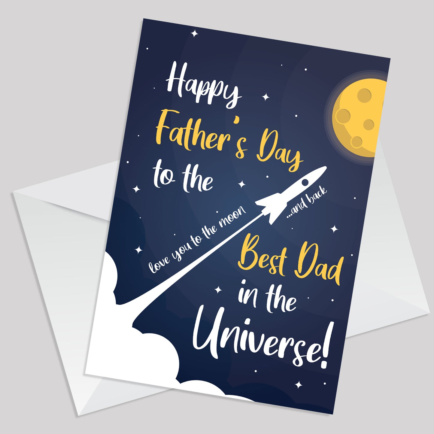 Best Dad In The Universe Fathers Day Card From Daughter Son