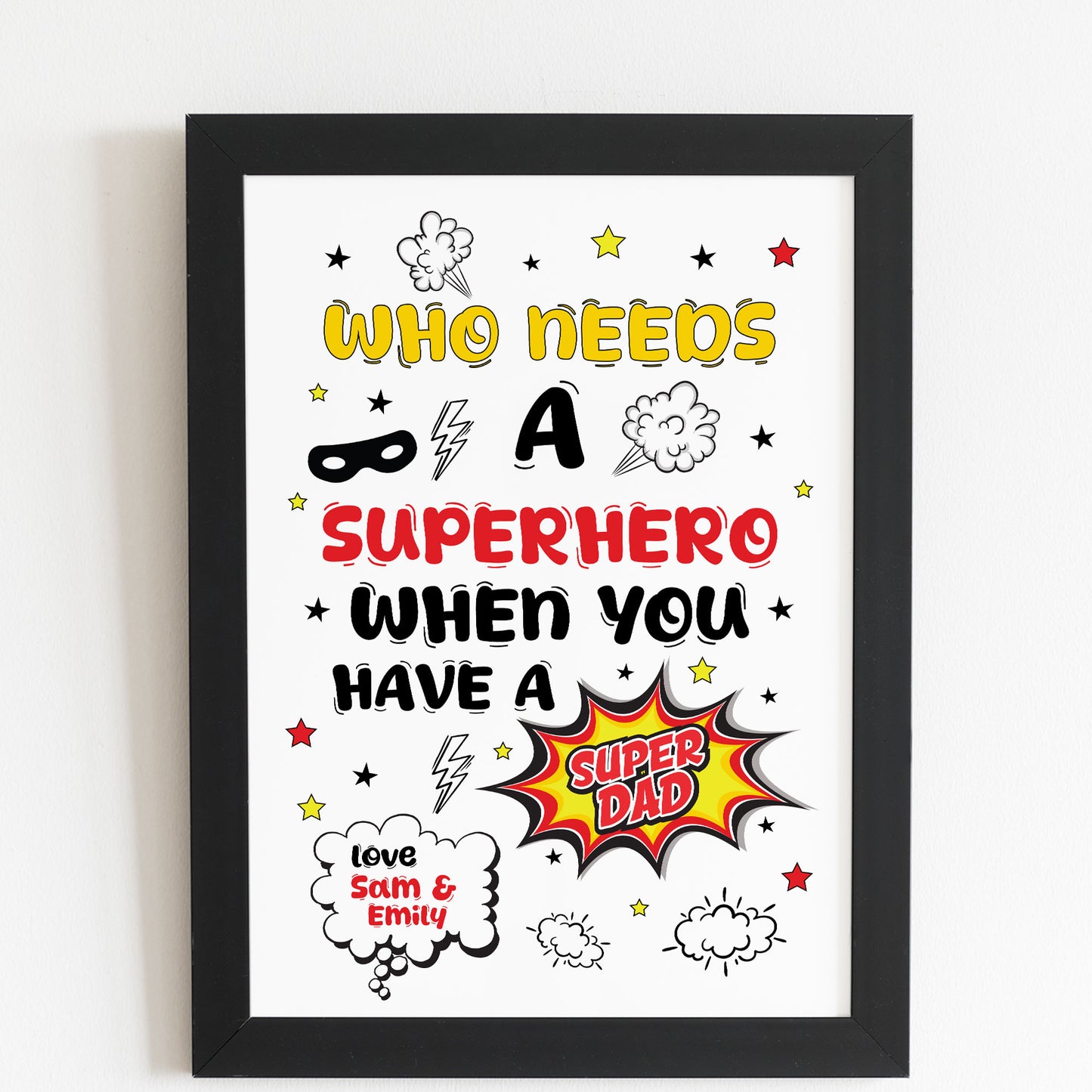 PERSONALISED Daddy Dad Superhero Fathers Day Gifts From Daughter