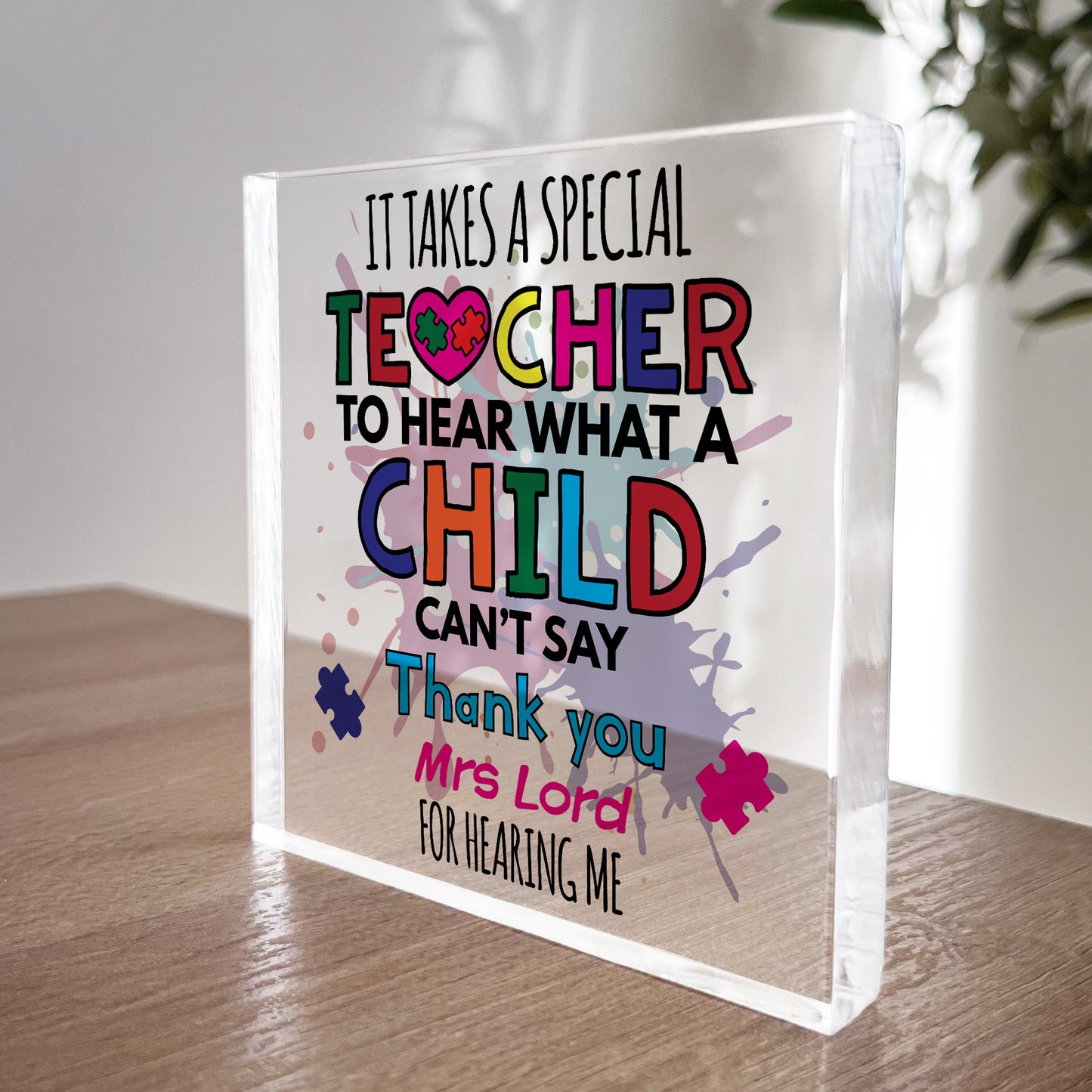 Gift For Special Teacher Thank You Hearing Me Personalised