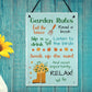 Garden Rules Wall Sign Garden Sign and Plaques Novelty Shed Sign