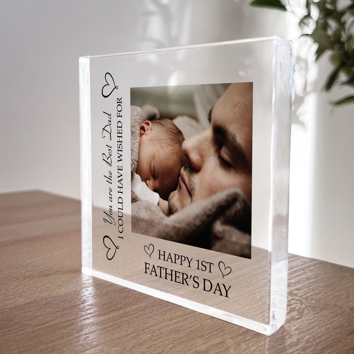 Fathers Day Gift For Dad Beautiful Personalised Photo Block