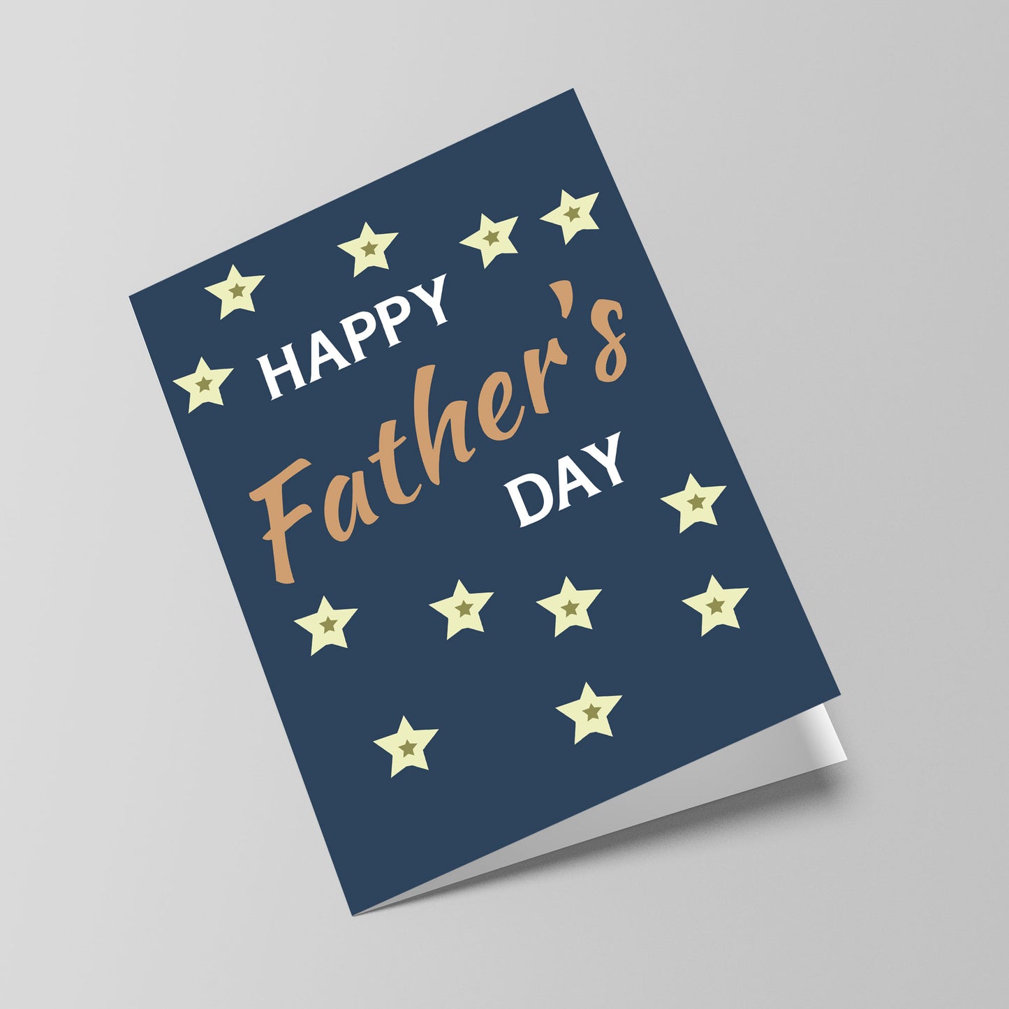 Fathers Day Card, Card for Dad, Stars Design With Envelope